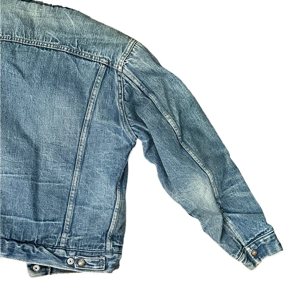 Vintage 70s Sears Roebucks Sherpa Denim Trucker Jean Jacket USA Size 38​ - Picture 9 of 12